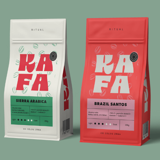 Kafa ambalaža kesa za kafu dizajn kivi print