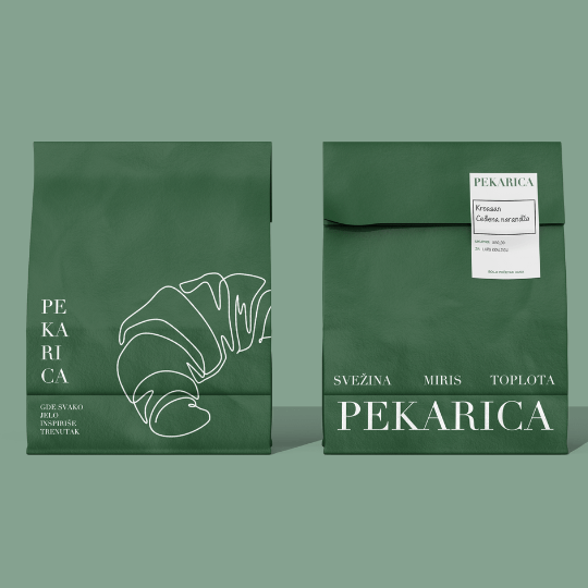Kesa za pekaru hleb dizajn ambalaža kivi print štamparija